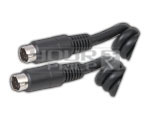 S-Video 4 Pin Mini Din Plug To 4 Pin Mini Din Plug Cord - 1.5 Meters (Coil Cord).