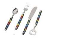 Designer Cutlery Set - Stainless Steel, Small To Large Sizes | Polished Finish, Standard Design, Silver Color, Oval And Straight Shapes