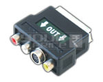 SCART Plug 21 Pin 3 RCA Socket + S-VHS Connector 