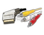 SCART Plug 21 Pin + Switch to 3 RCA Plug Cord