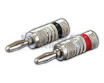 Banana Plug 4mm Full Metal - Brass Nickel, 25mm Silver, <5mΩ Contact Resistance | Secure Connection, Easy Installation, Wide Compatibility
