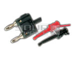 Banana Double Plug to 2 X IC Test Clip Cord.