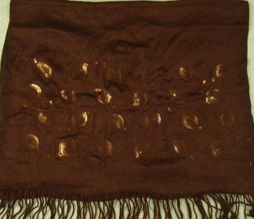Scarves with sequins work