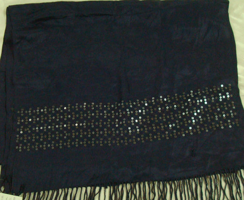 Scarves with sequins work