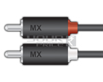2 x RCA Plugs / 2 x RCA Plugs Cord - Copper, 5 Meters, Black | High Fidelity, Audiophile Grade, Shielded