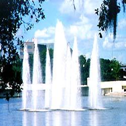 High Vertical Floating Foam Jets Fountain