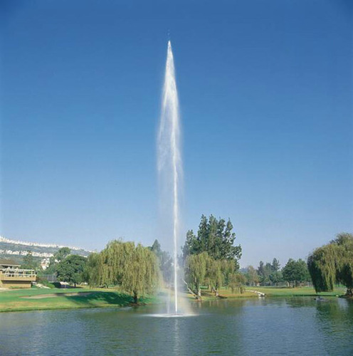 High Vertical Floating Jet Fountains