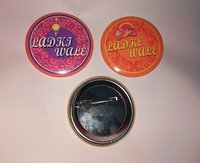 Wedding Badges - Tin Metal, 44mm & 56mm Sizes | Multi-color, Glossy Finish, Magnetic Feature, Custom Design Button Badges