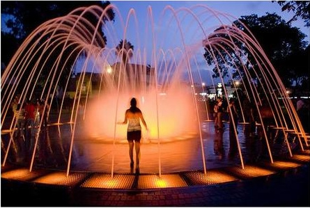 Lighted Outdoor Water Fountain