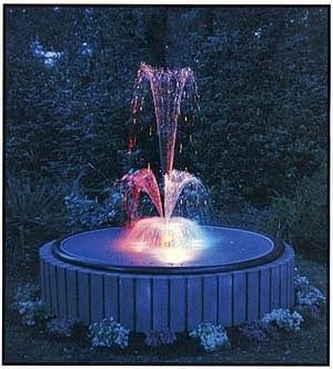 Outdoor Fountain With Lights