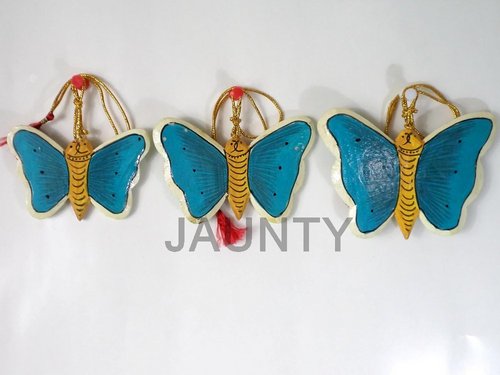 Butterfly Hanging Set - Paper Mache, Varying Sizes, Teal | Lightweight, Durable, Easy to Hang