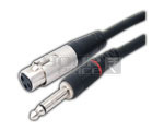 3 Pin Xlr Male To Ts Male Cord - 5 Meters