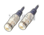 EP Stereo Female to EP Stereo Female - 3 Meters Gray Digital Link, Gold Plated Connectors, Signal Extension, Shielded Cable