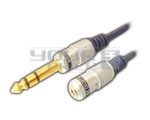TRS 1/4" Jack to EP Stereo 3.5mm Female - 3 Meters PVC Cable Gold Plated Connectors Audio Extension Shielded Durable