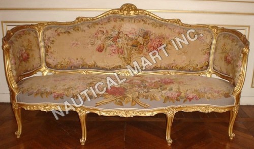 VINTAGE WOODEN SOFA By Nautical Mart Inc.