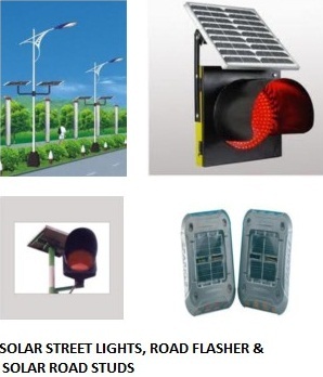 SOLAR STREET LIGHTS , ROAD FLASHER & SOLAR ROAD STUDS