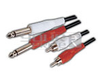 2 TS 1/4' Jack male to 2 RCA male Cord - 1.5 Meters
