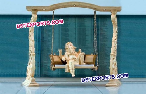 Latest Indian Wedding Carved Jhula - Wood, Custom Size, Hand-Polished | Elegant Design, Intricate Carving, Comfortable Seating