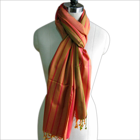 Yellow Peach Natural Silk Scarf