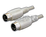 5 Pin Plug to 5 Pin Plug Cord - Copper, 1-10 Meters, Off-White, PVC Jacket, Reliable Signal Transfer