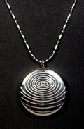 Quantum Lava Pendant - Stainless Steel, 50cm Chain Length, 25mm Diameter, 5mm Thickness | Cellular Rejuvenation, Energy Boost, Improved Sleep, Increased Libido, Stress Reduction