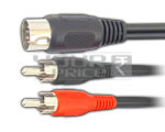 5 Pin Din Plug to 2 RCA Plug Cord