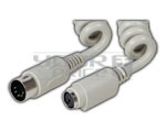 5 Pin Din Plug to 6 Pin Mini Din Socket Cord - 1.5 Meters (Coil Cord)