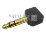 TRS Stereo Plug to 2 EP Stereo Connector - Plastic Housing, 30mm, Gold Plated | Stereo Audio, Low Loss, Reliable Signal