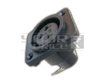 3 Pin Mic Panel Mntg Female Connector - Plastic, Gold-Plated Contacts, Panel Mount | Reliable Connection, High-Quality Audio, Durable