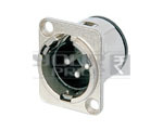 3Pin Mic Panel Mntg Male Connector - Metal, Gold Plated Contacts | Reliable Connection, Cable Protection, High Fidelity