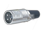 XLR Male Connector - Metal Nickel Plated, Silver, 3 Pin | Reliable Connection, Cable Protection, Durable Design