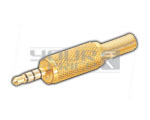 4 Pole EP 3.5mm Male Connector - Brass, 20-25mm Length, Gold Plated | Audio Transfer, Compact, Durable, Reliable Connection