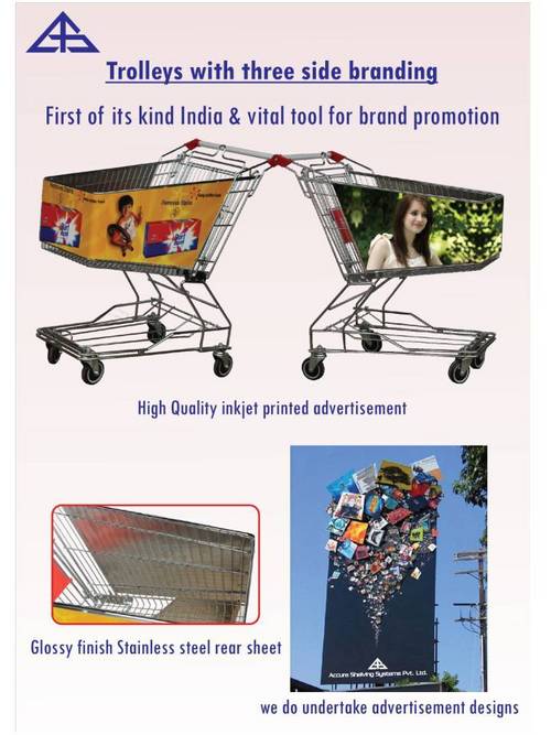 3 Side Branding Shopping Trolley