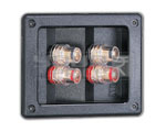4 Way Binding Post Speaker Terminal Rectangle Screw Type & Touch Proof (Gold Plated).