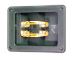 4 Way Army Type Binding Post Speaker Terminal Rectangle with Metal Connector (Gold Plated) - Metal, 50x50 mm, Banana Plug Compatible | Secure Connection, Durable, Versatile