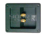 2 Way Binding Post Speaker Terminal Rectangle Full Metal (123x81.6mm) (Connector Gold Plated) - Metal, 123x81.6mm, Black, Gold Plated, Color Coded, Secure Connection