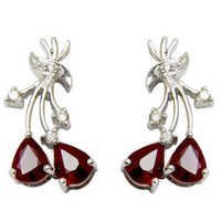 14k Gold Ruby Earrings Gender: Women's