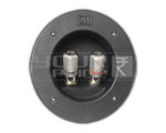 2 Way Army Type Binding Post Speaker Terminal Round with Metal Connector (75mm x 45.6mm)
