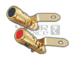 Binding Post Terminal Full Metal Quick Connect Mini (Gold Plated). 