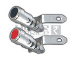 Binding Post Terminal Full Metal Quick Connect Mini - Brass 15x10 mm Silver, Screw Contact, Panel Mount, Polarity Indication, Secure Connection