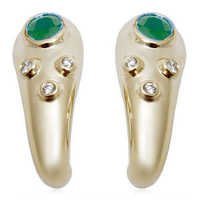 Emerald Earrings Emerald Gold Earrings Emerald Daily Wear Earrings Gender: Women's