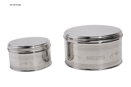 Silver Stainless Steel Cookies Box