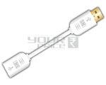 USB A Male To USB A Female Cord - PVC Material, 1.5 Meters, White, USB 2.0 | Data Transfer, Extender Cable, Reliable Connection