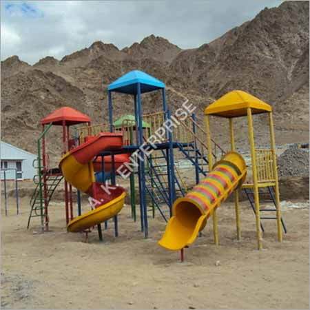 Multi Purpose Play System - FRP Material, Variable Dimensions, Colorful | Multiple Slides, Swings, Climbers, EN1176 Compliant