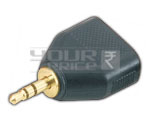 EP Stereo Plug to 2 EP Stereo Socket Connector (3.5 mm)