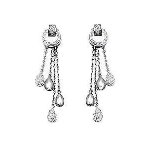 Hanging diamond and white gold earrings