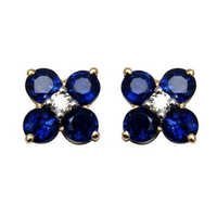 diamond and sapphire baby earrings