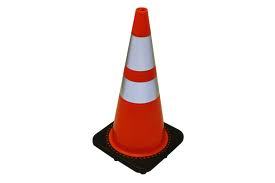 Safety Cone - PVC 750 mm Orange | Reflective Bands Durable Flexible Weather Resistant