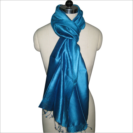 Luxury Blue Natural Silk Scarf - 100% Silk 70x180 cm, Soft Texture, Elegant Design, Versatile Style