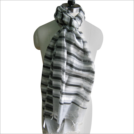 Black & White Natural Silk Scarf